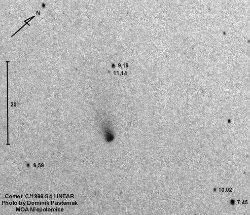 Kometa C/1999 S4 LINEAR (zdj 1)