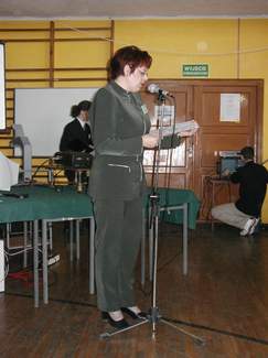 Pani Dyrektor Kruk wita gości