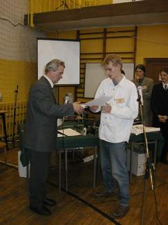 Krzysiek zdobył III miejsce ex equo...