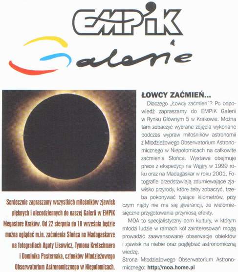 Wycinek z ''EMPiK Galerie'' z wrzenia 2002 roku