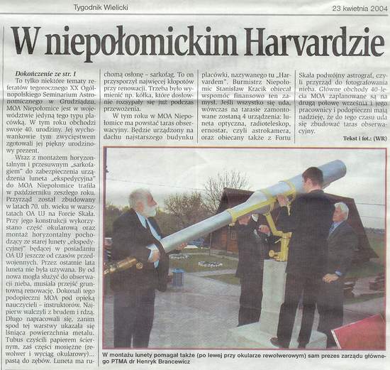 Wycinek z ''Dziennika Polskiego'' z dnia 2003-08-08
